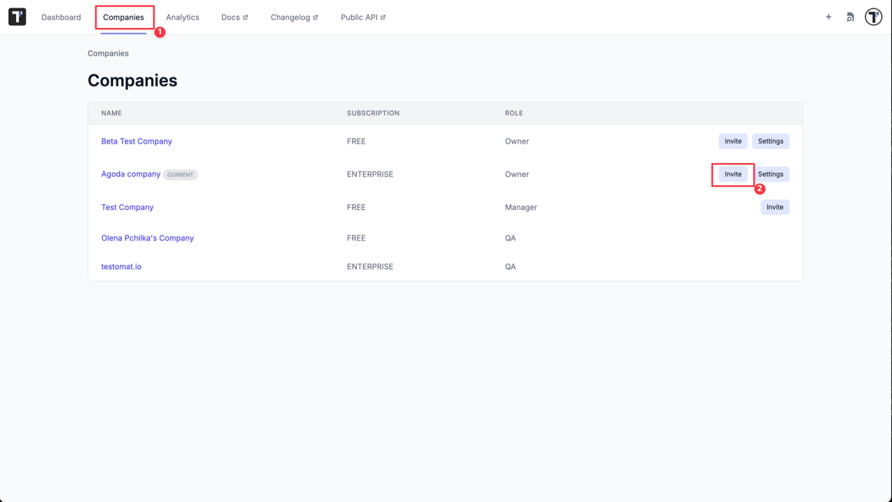 Testomatio - Invite_users
