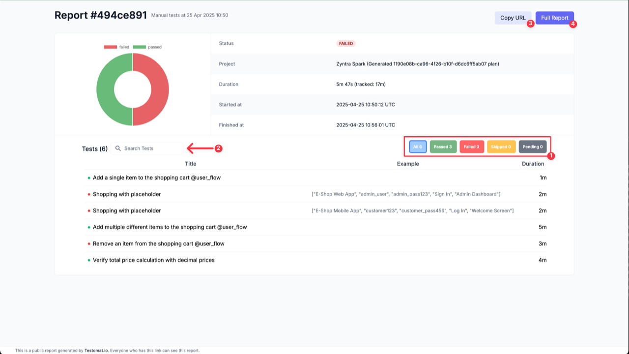 Testomat.io - Share Report